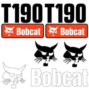 FITS T190 BOBCAT REPLACEMENT DECAL STICKER - OUTDOOR DURABLE LAMINATE
